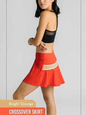 Bright Orange Crossover Skirt